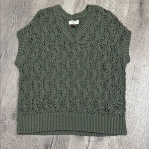 Sonoma Sage Green Cable Knit Sweater